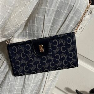 Celine Denim Wallet on a Chain